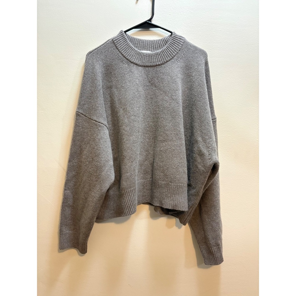 Madewell Sweater Womens XL Gray SoftWool Boxy Crewneck Pullover Minimalist NT602 - Picture 2 of 5